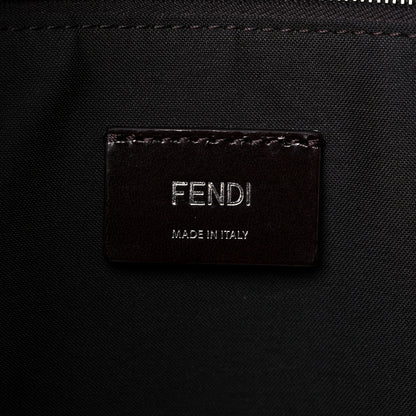 Fendi Glazed Fabric Vitello King FF 1974 Diagonal Medium East West Messenger Tobacco Moro Cuoio 5 of 10