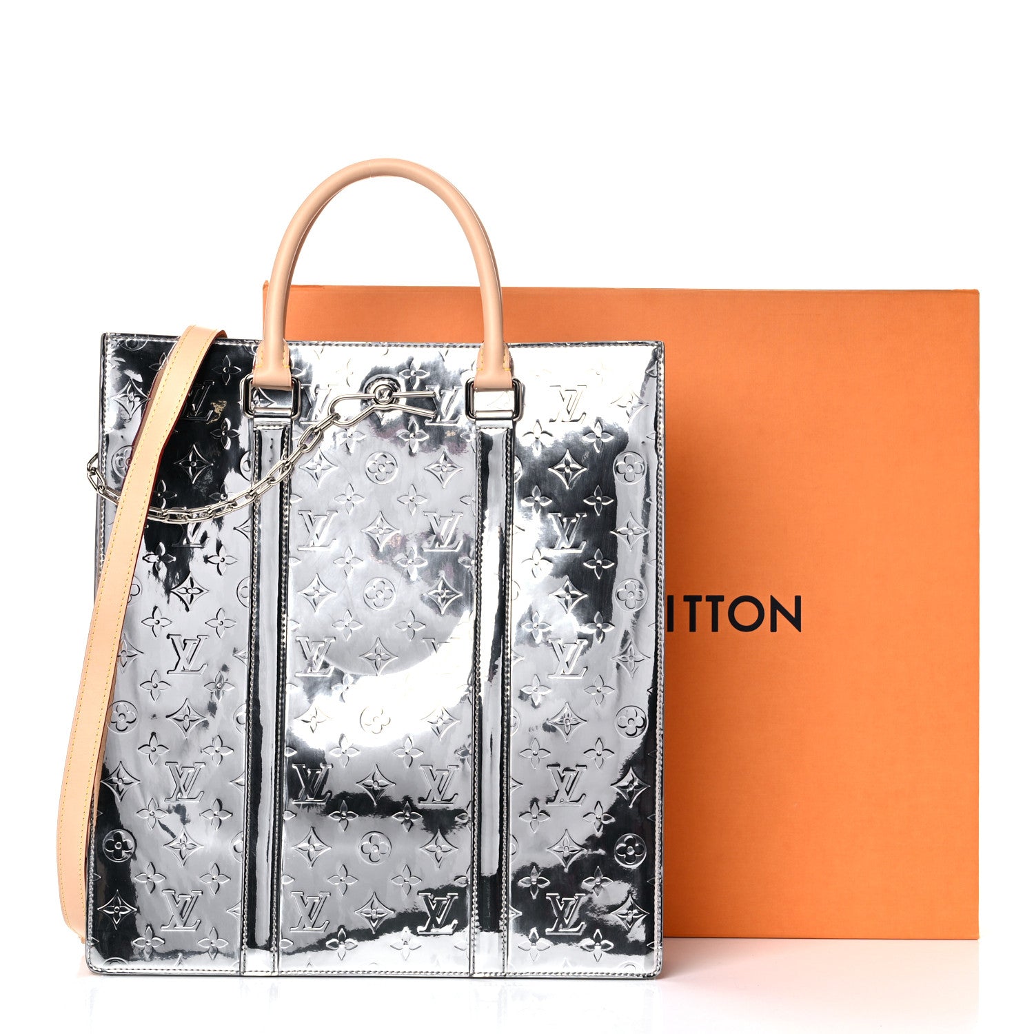 Louis Vuitton Monogram Mirror Sac Plat NM Silver 13 of 13