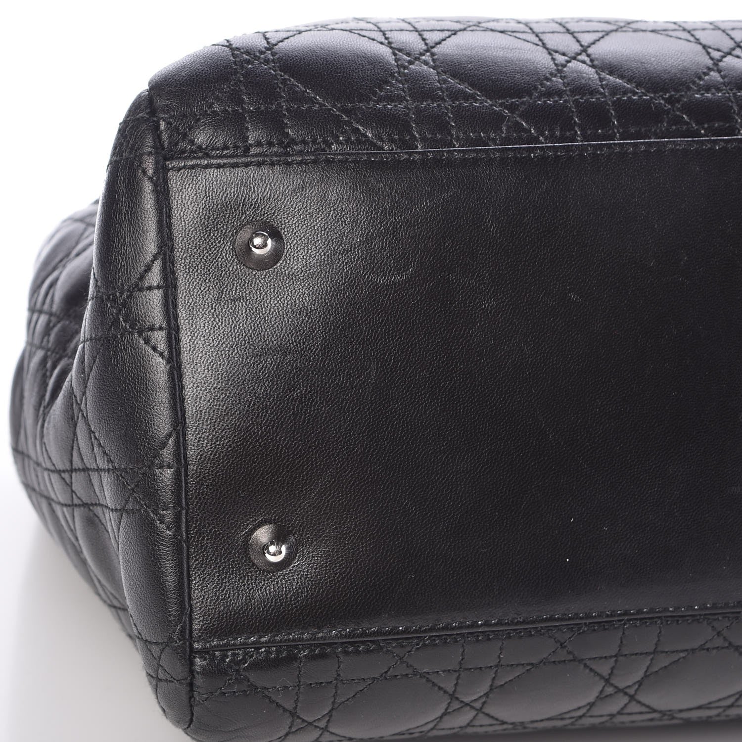 Christian Dior Lambskin Cannage Large Dior Soft Shopping Tote Black 10 of 10