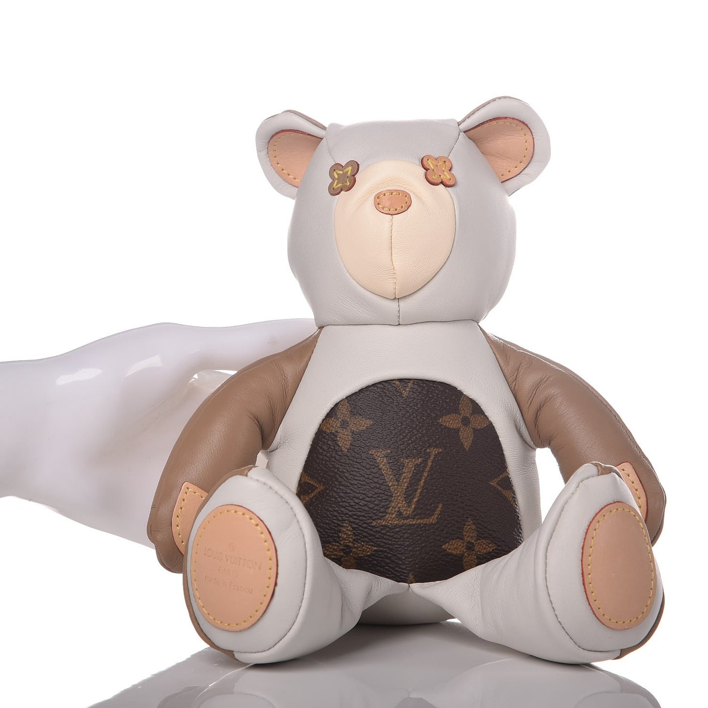 Calfskin Monogram Doudou Louis Bear Beige