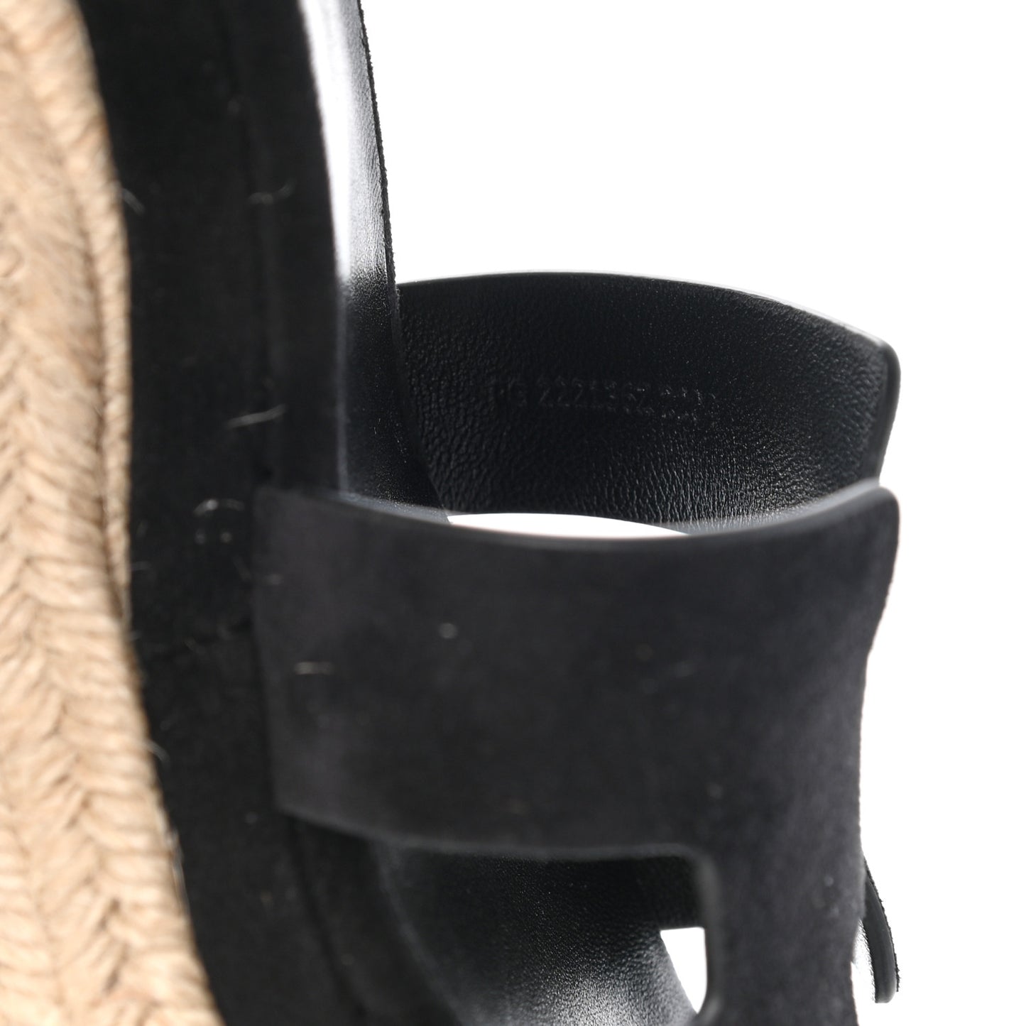 Goatskin Elda Espadrille Wedge Sandals 38 Black
