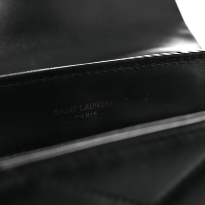 Saint Laurent Calfskin Y Quilted Monogram Monochrome Toy Loulou Crossbody Bag Black 23 of 28