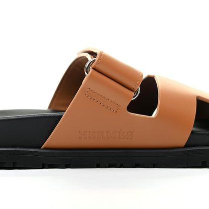 Hermes Calfskin Womens Chypre Sandals 37 Naturel 9 of 10