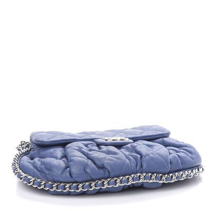 Chanel Washed Lambskin Quilted Mini Chain Around Flap Blue 4 of 10