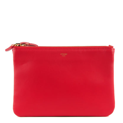 Celine Lambskin Small Trio Crossbody Bag Red 1 of 7