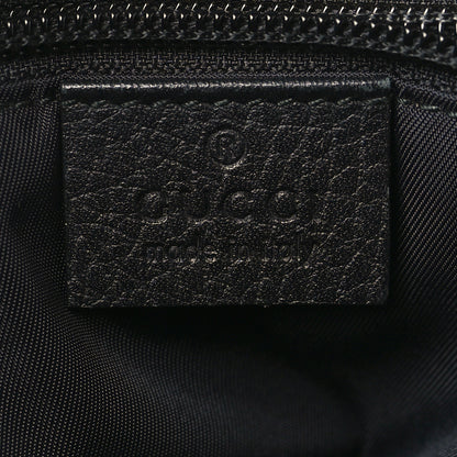 Gucci Nylon Monogram Double Buckle Flap Messenger Bag Black 6 of 9