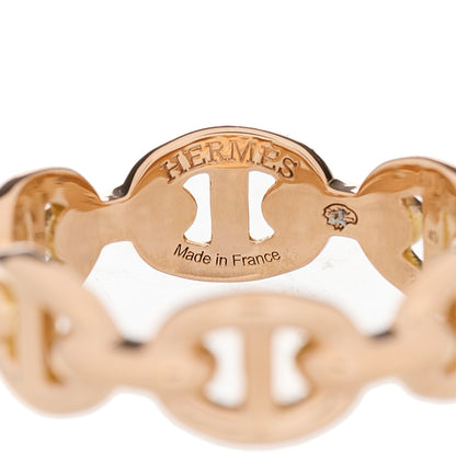 Hermes 18K Rose Gold PM Chaine D'Ancre Enchainee Ring 49 4.75 3 of 4
