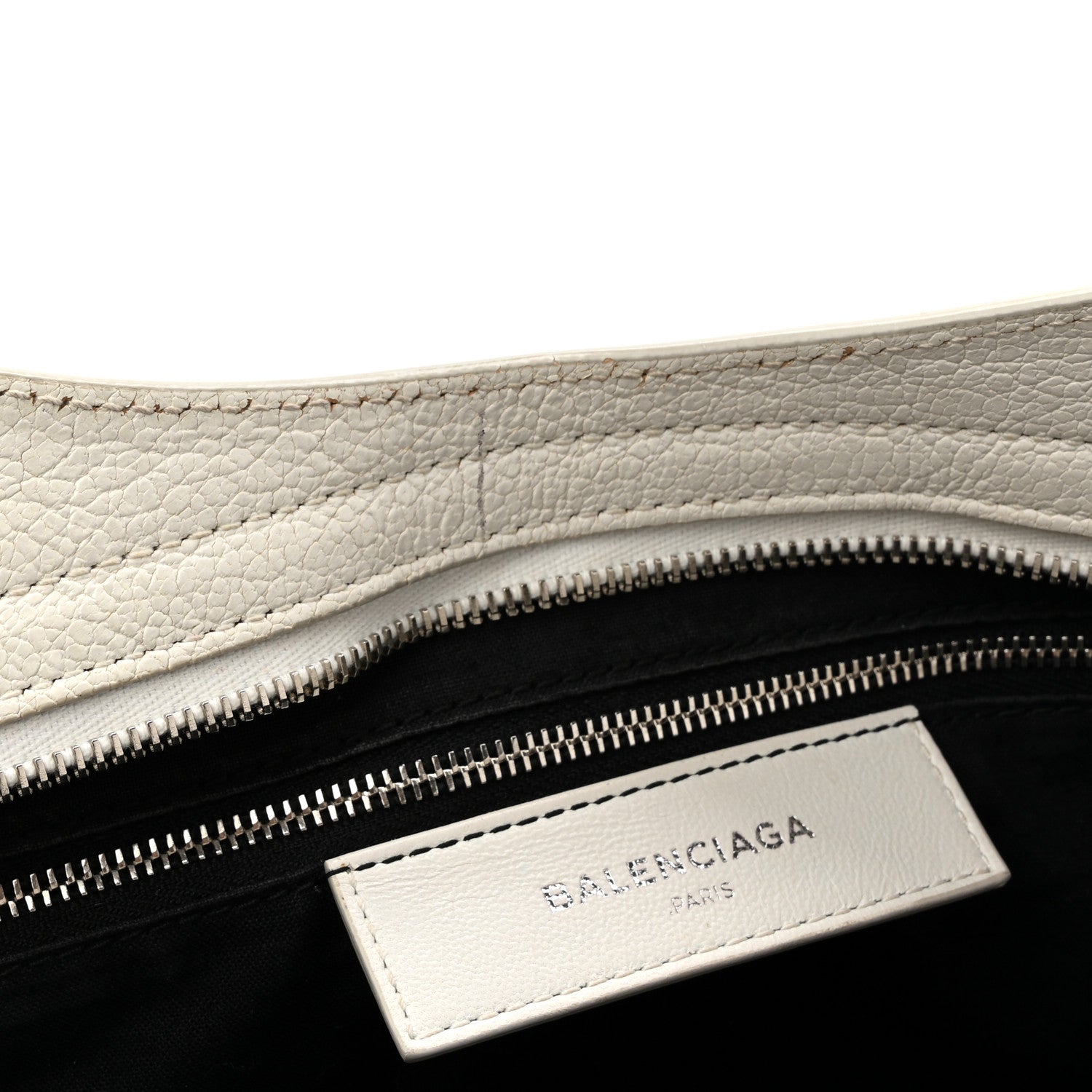 Balenciaga Chevre Silver Metallic Edge Hardware City White 13 of 17