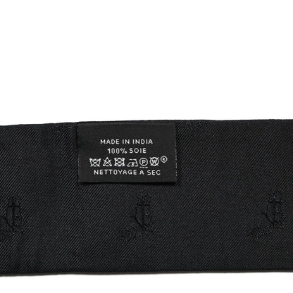 Hermes Silk Embroidered Beaded Tresses H Twilly Black Rouge H Argent 3 of 4