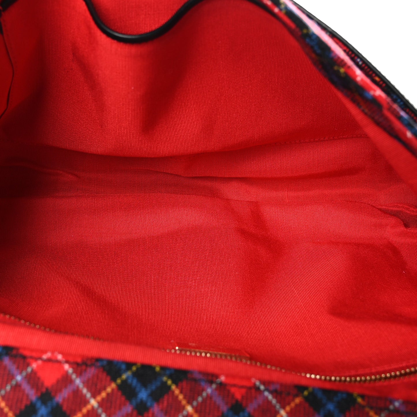 Wool Spiked Sweety Charity Shoulder Bag Plaid
