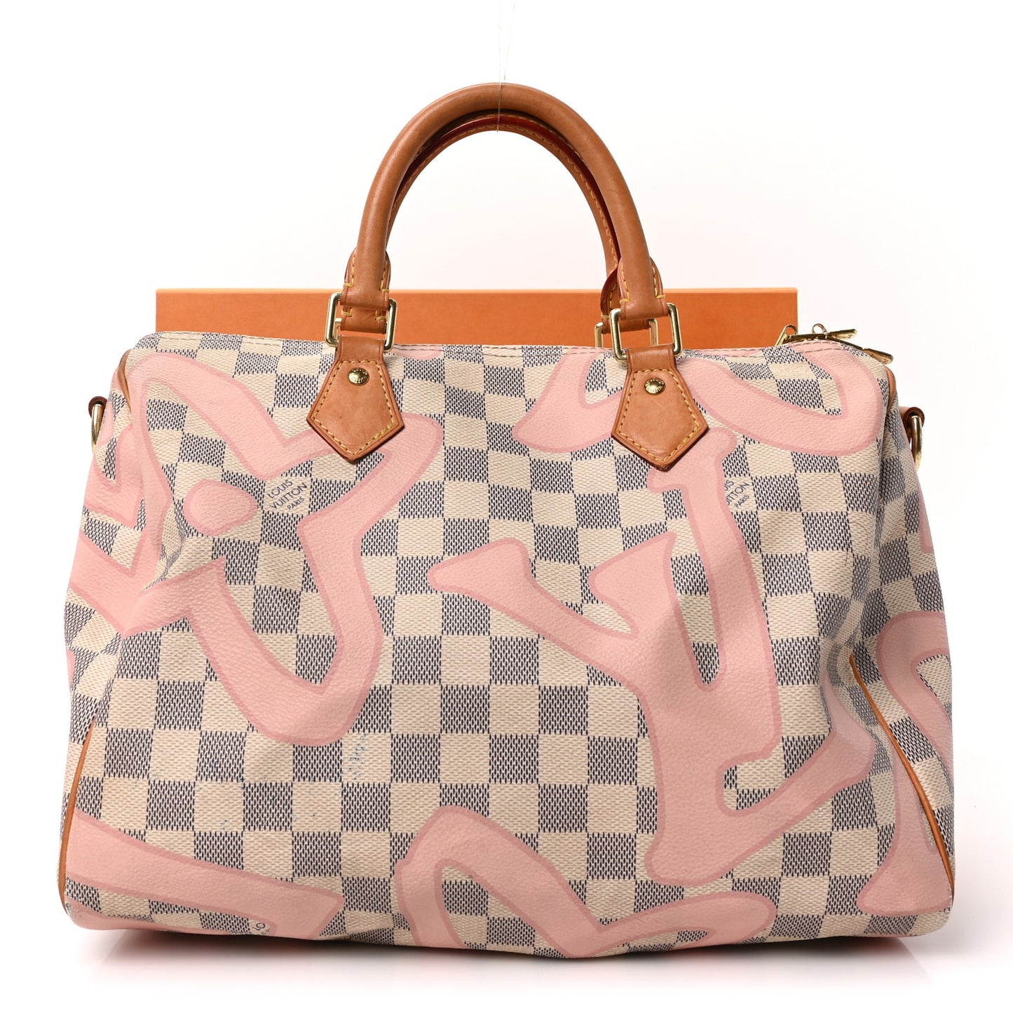 Damier Azur Tahitienne Speedy Bandouliere 30 Rose Ballerine