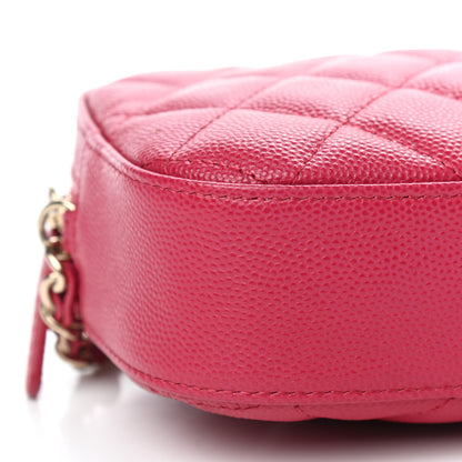 Chanel Caviar Quilted Camera Case Dark Pink 8 of 9