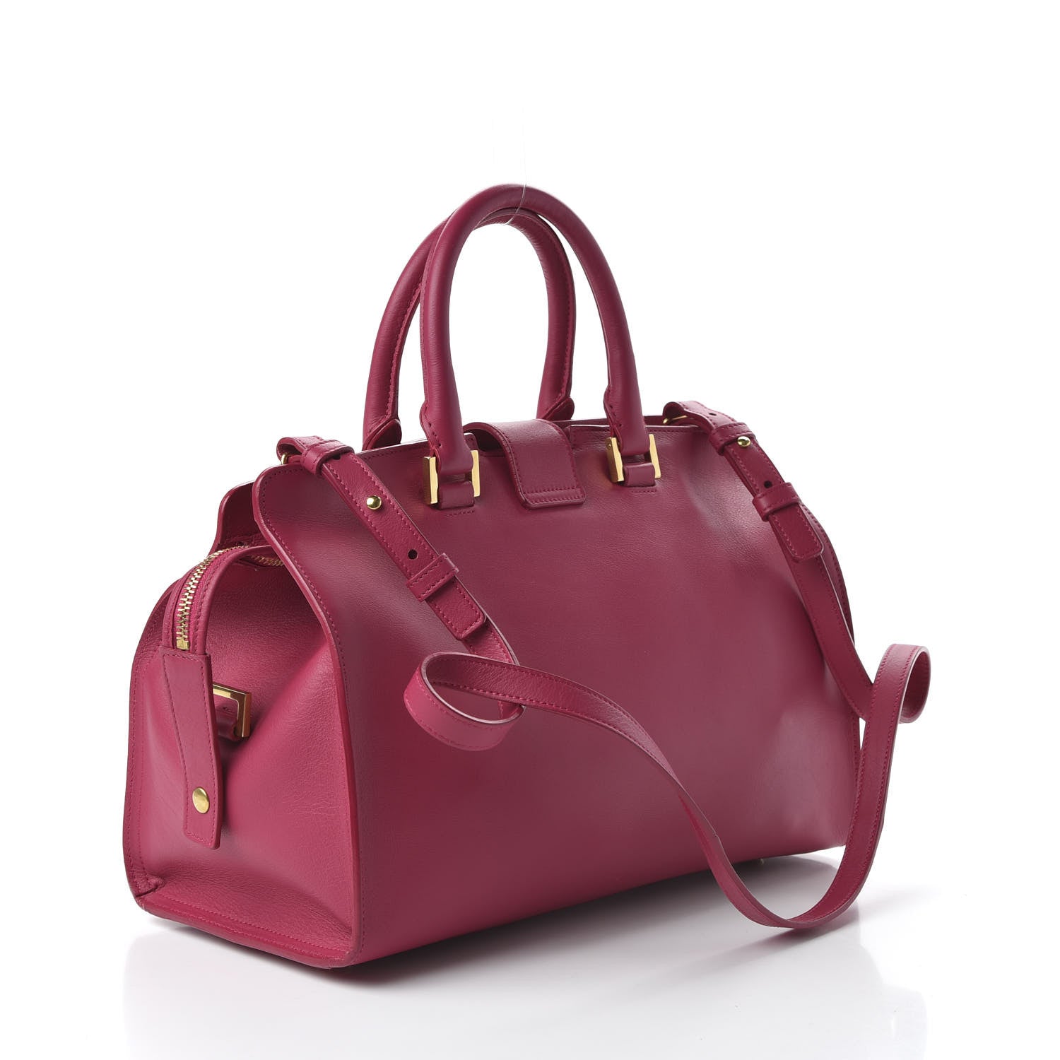 Saint Laurent Calfskin Small Classic Y Cabas Fuchsia 4 of 11