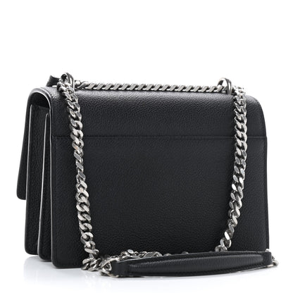 Saint Laurent Grained Calfskin Small Monogram Sunset Black 2 of 7