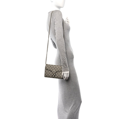 Gucci GG Supreme Monogram Mini Dionysus Chain Wallet Beige Taupe 2 of 12