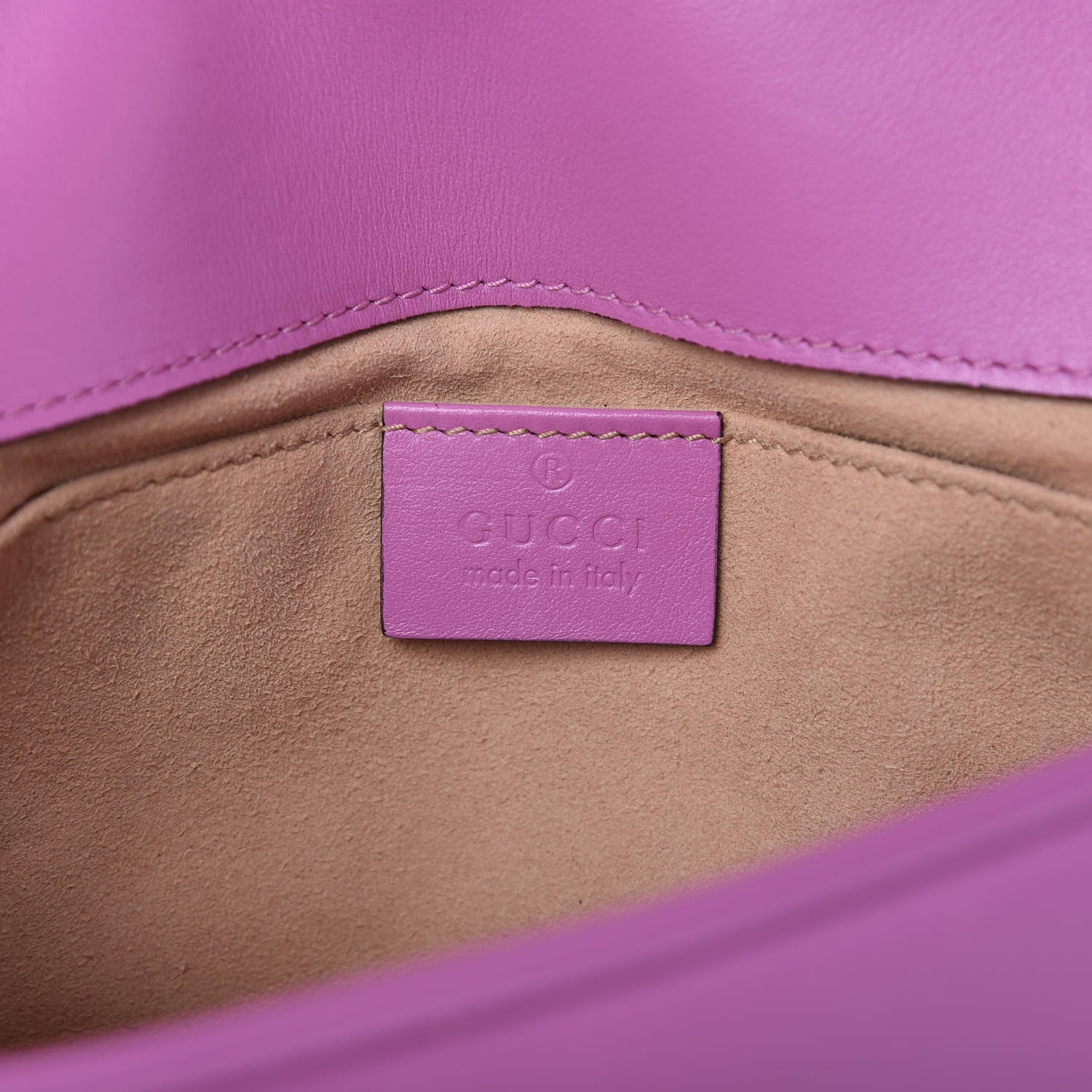 Gucci Calfskin Matelasse Mini GG Marmont Shoulder Bag Candy Mousse 9 of 11