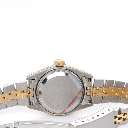 Rolex Stainless Steel 18K Yellow Gold Diamond 26mm Oyster Perpetual Datejust Watch Silver Jubilee 69173 7 of 7