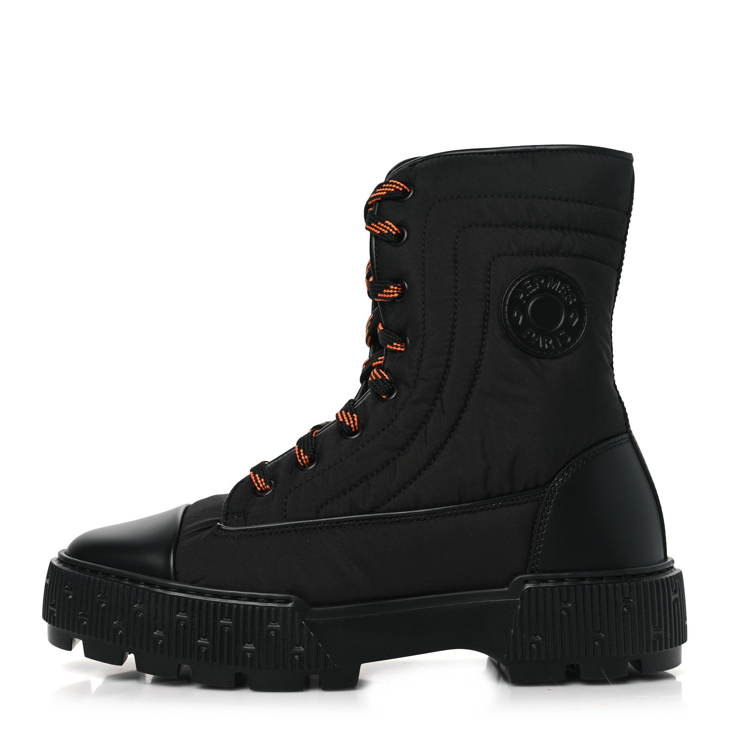 Hermes Calfskin Parachute Fresh Ankle Boots 38.5 Black 1 of 8