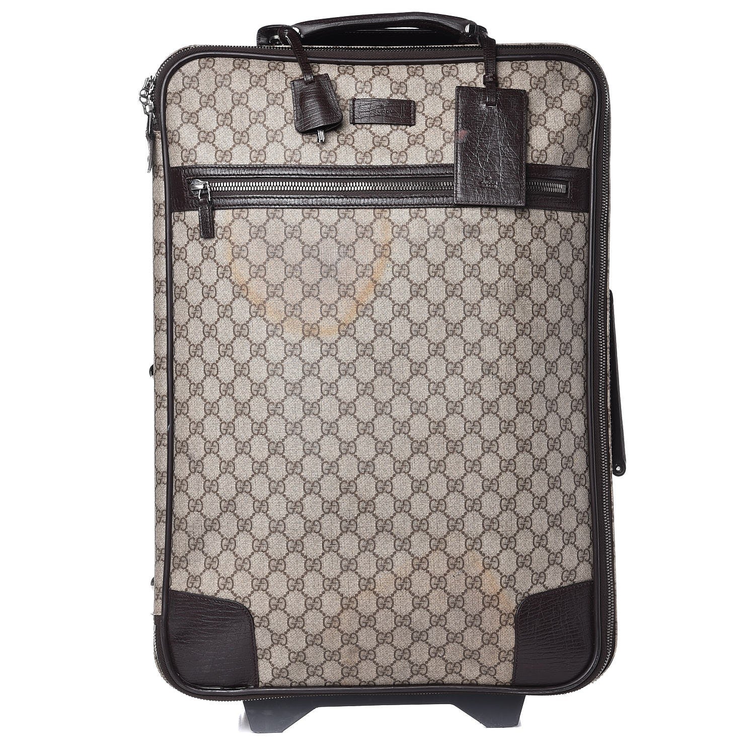Gucci GG Plus Monogram Small Web Trolley Brown 1 of 41