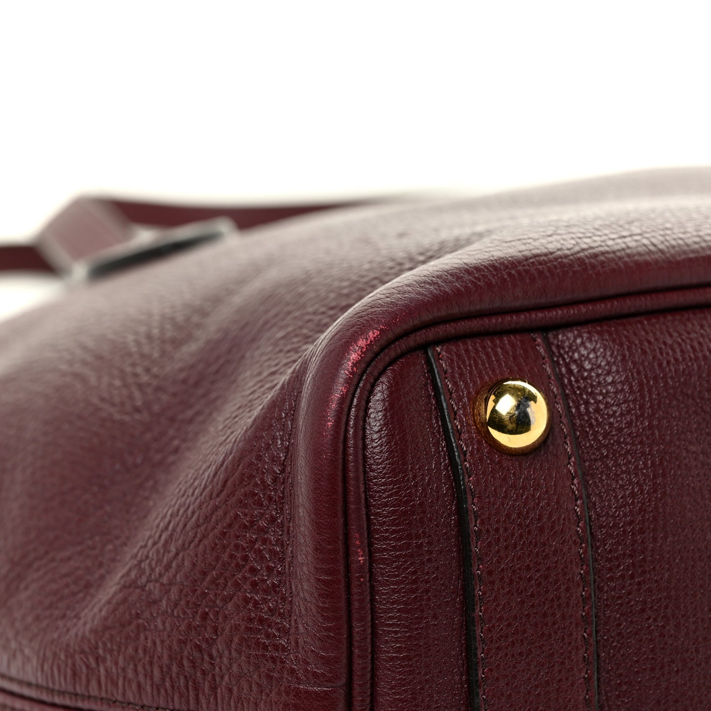 Grainy Calfskin Medium Honeybrook Tote Dark Plum