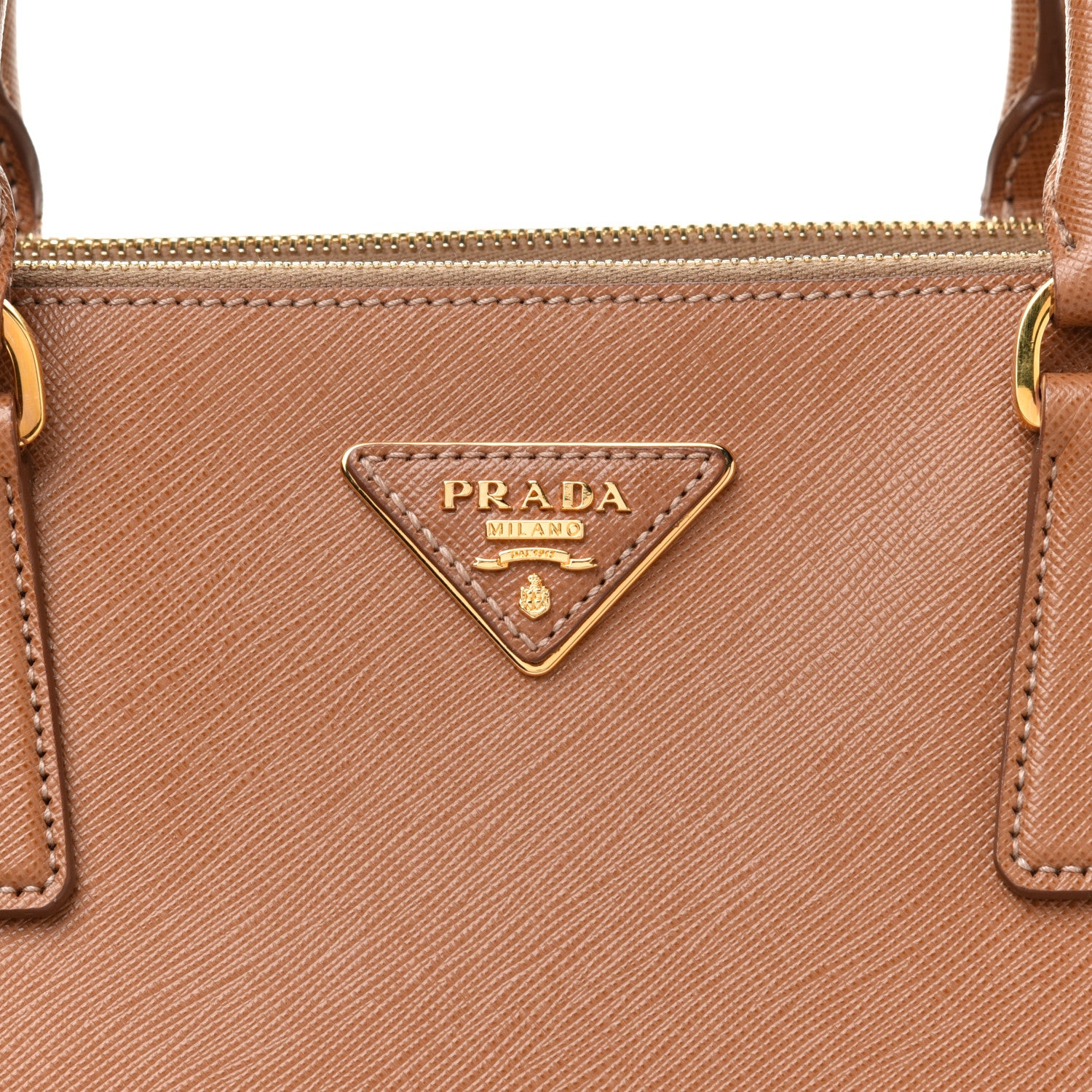 Prada Saffiano Lux Extra Large Galleria Double Zip Tote Caramel 8 of 10