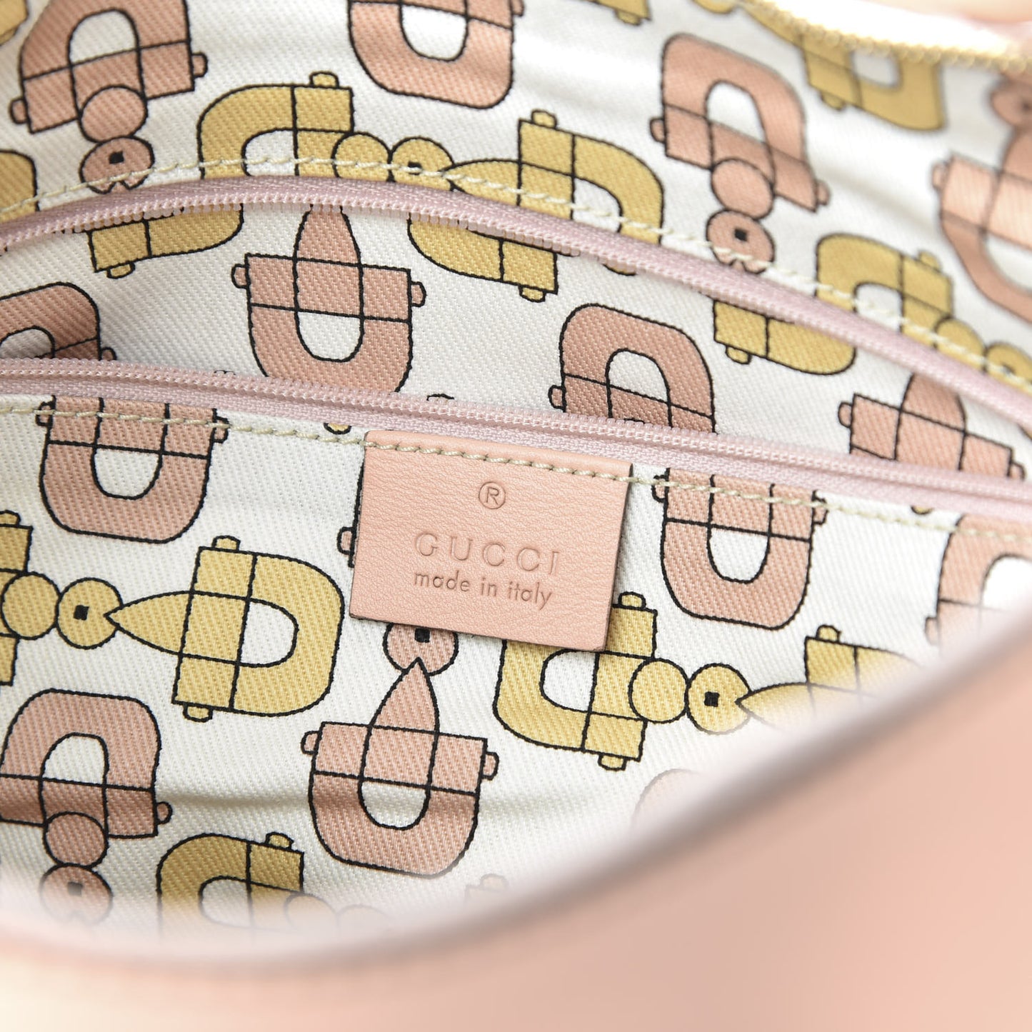 Guccissima Large D Gold Hobo Pink