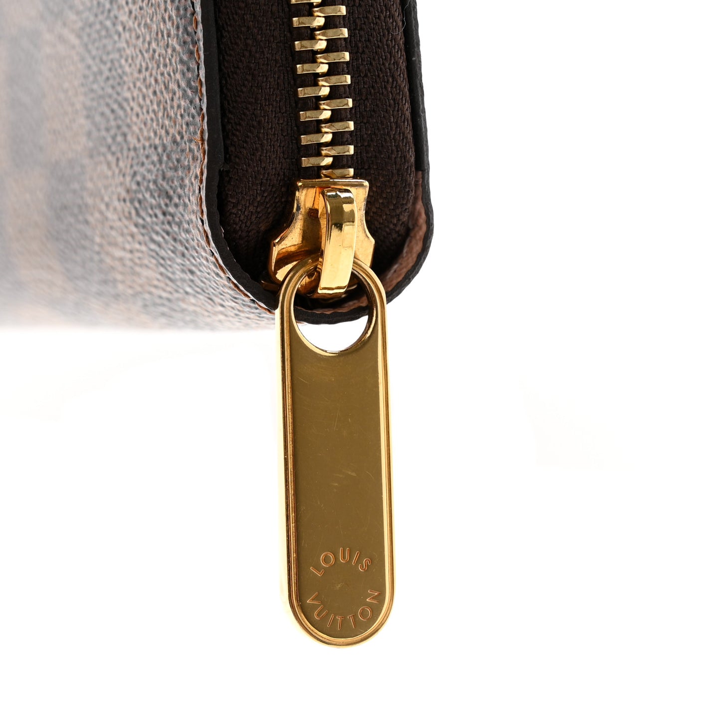 Damier Ebene Zippy Wallet Rose Ballerine