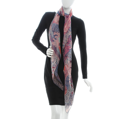 Hermes Silk Mousseline Under The Waves Shawl 140 2 of 8