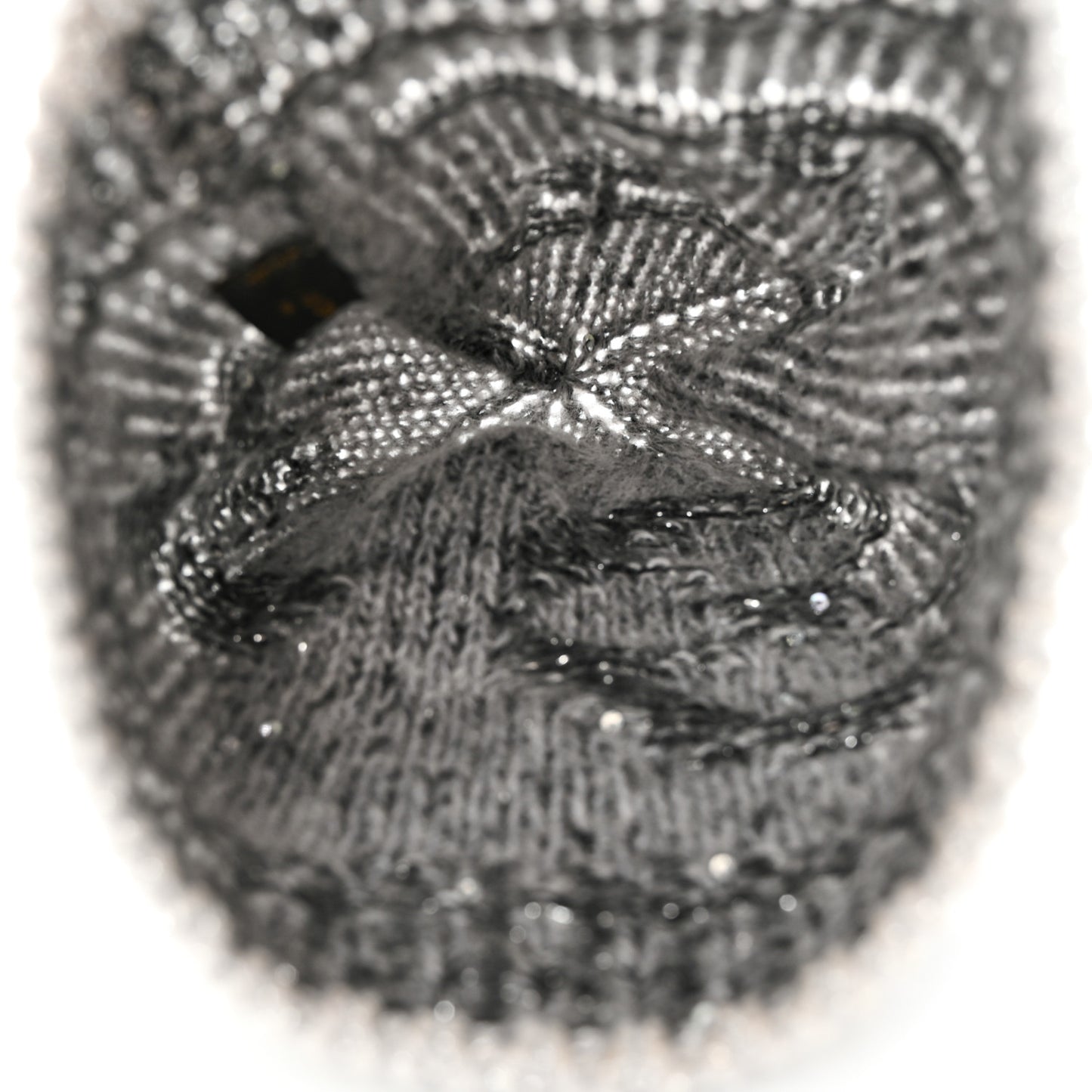 Monogram Glitter Sunset Beanie Hat Grey