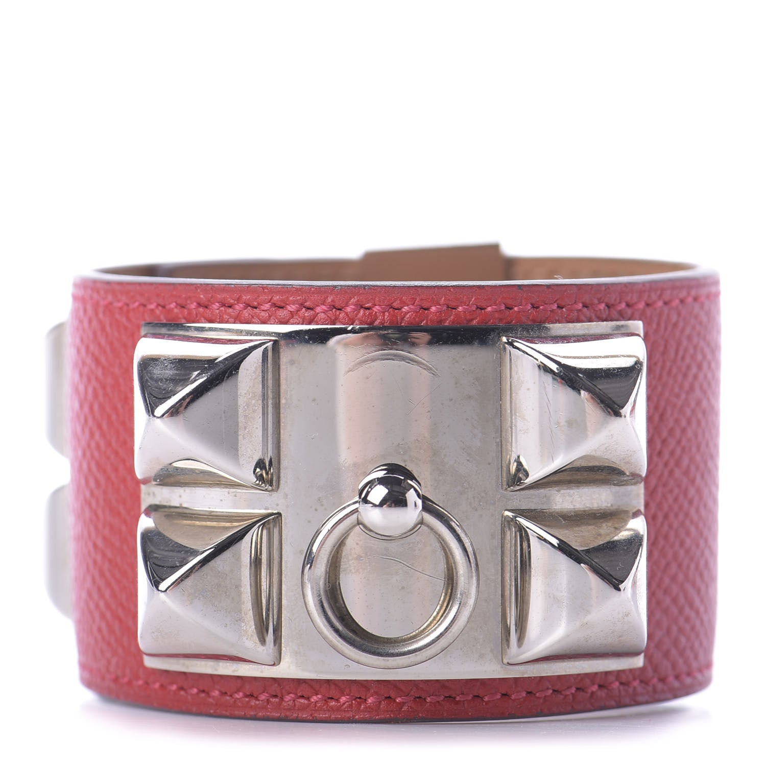 Hermes Epsom Collier de Chien CDC Bracelet S Rouge Casaque 3 of 6