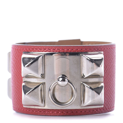 Hermes Epsom Collier de Chien CDC Bracelet S Rouge Casaque 3 of 6