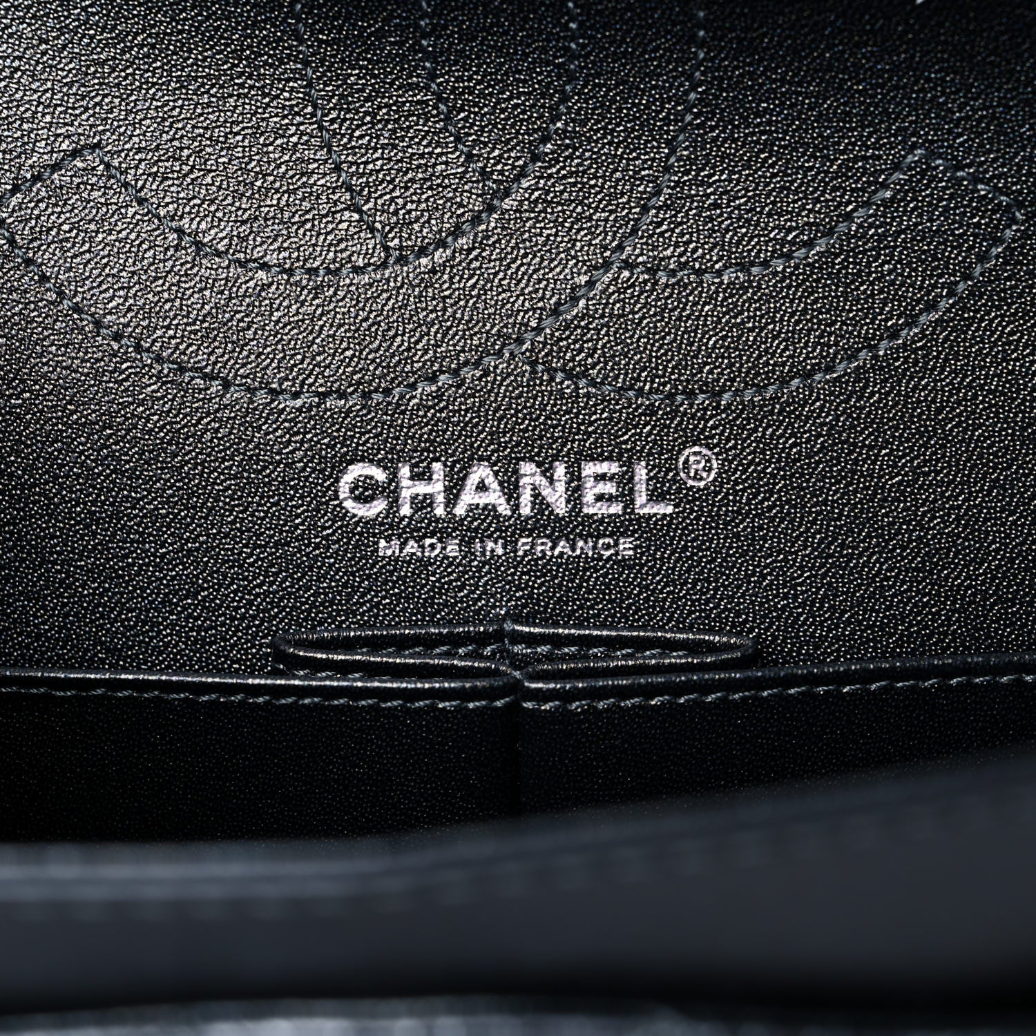 Chanel Metallic Crumpled Calfskin Quilted 2.55 Reissue 226 Flap Charcoal 6 of 12
