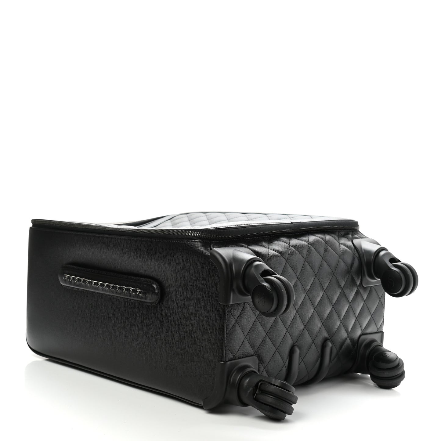 Calfskin Quilted Coco Case Trolley Black