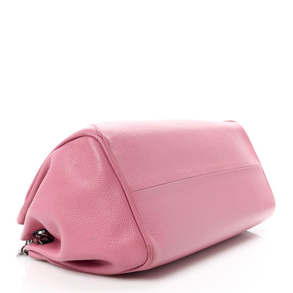 Chanel Glazed Calfskin Quilted Lucky Charms East West Accordion Flap Pink 4 of 14