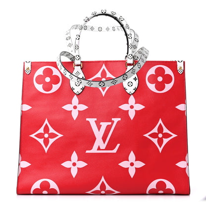 Louis Vuitton Monogram Giant Onthego GM Rouge Rose 1 of 9