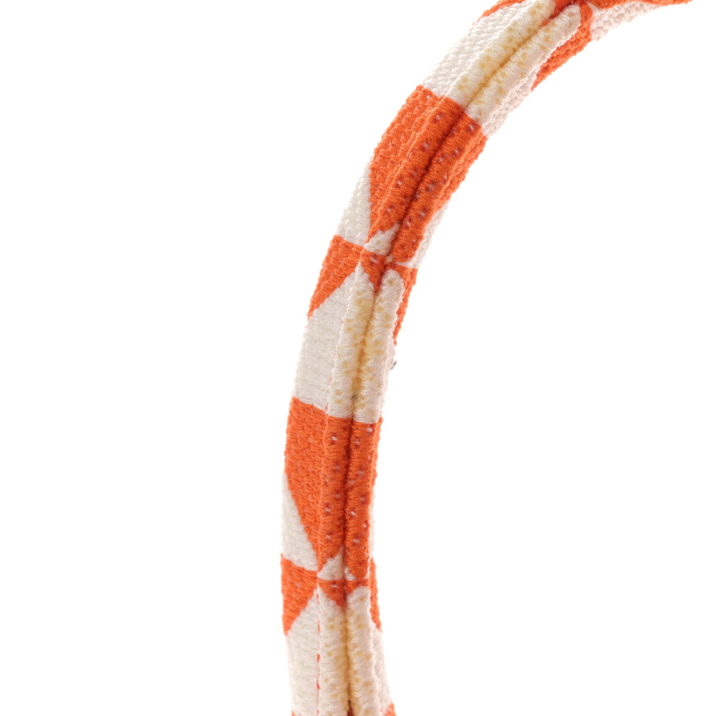 Jacquard Saffiano Triangolo Symbole Embroidered Small Tote Arancio White