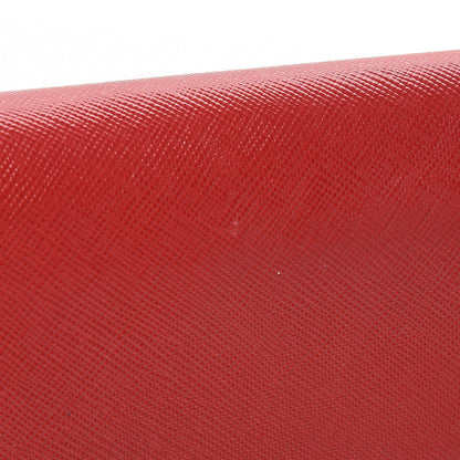 Prada Saffiano Metal Flap Wallet With Strap Fuoco 14 of 20