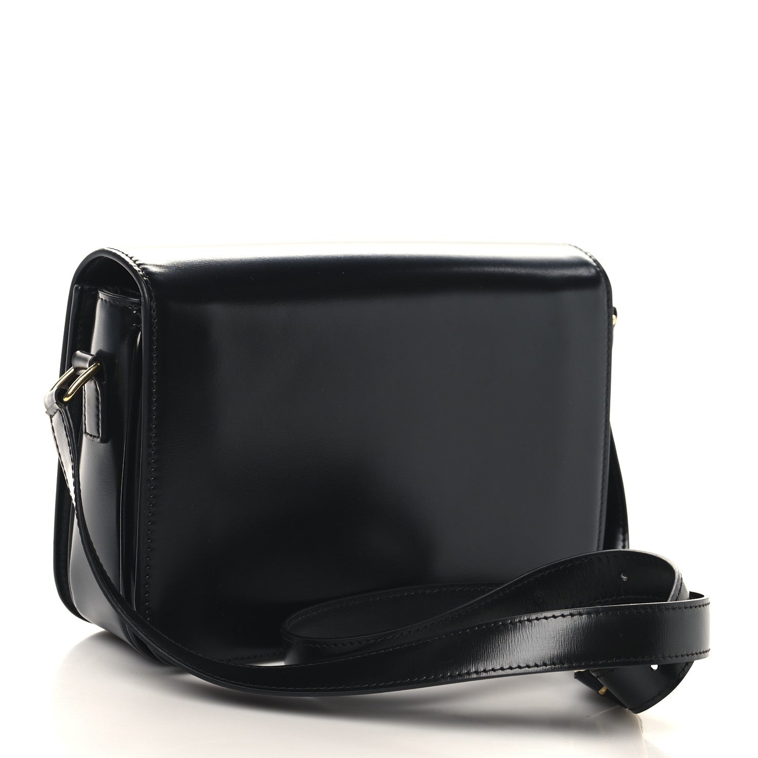 Celine Shiny Calfskin Medium Triomphe Black 3 of 12
