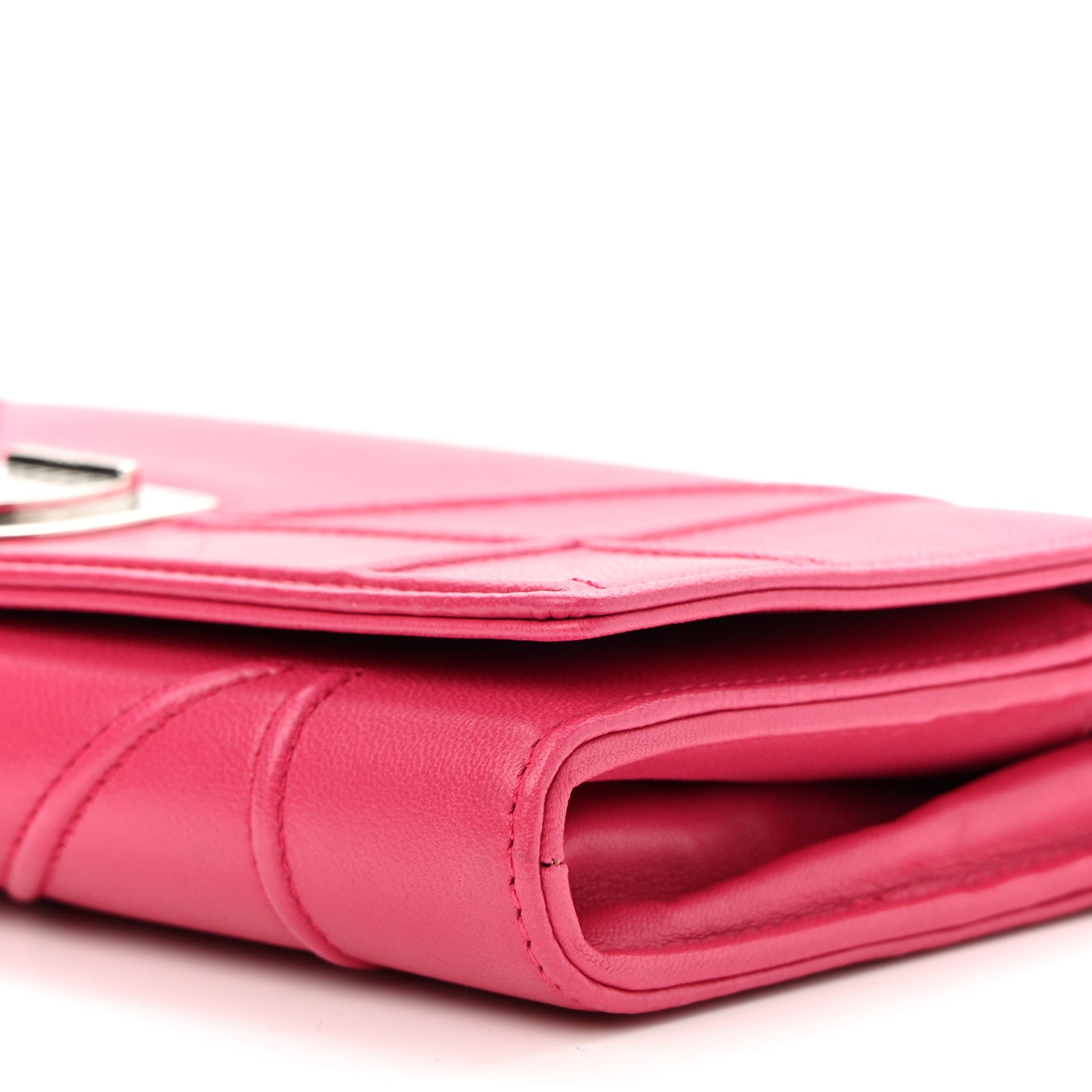 Christian Dior Lambskin Diorama Croisiere Chain Wallet Fuchsia 9 of 10