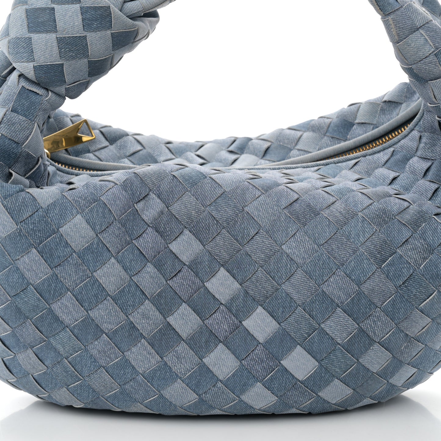 Nappa Denim Effect Intrecciato Teen Jodie Hobo Denim