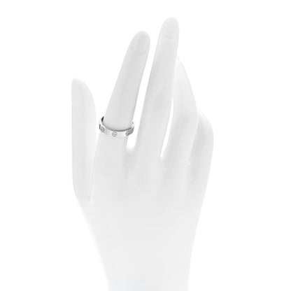 Cartier 18K White Gold 3.5mm LOVE Wedding Band Ring 55 7.25 2 of 5