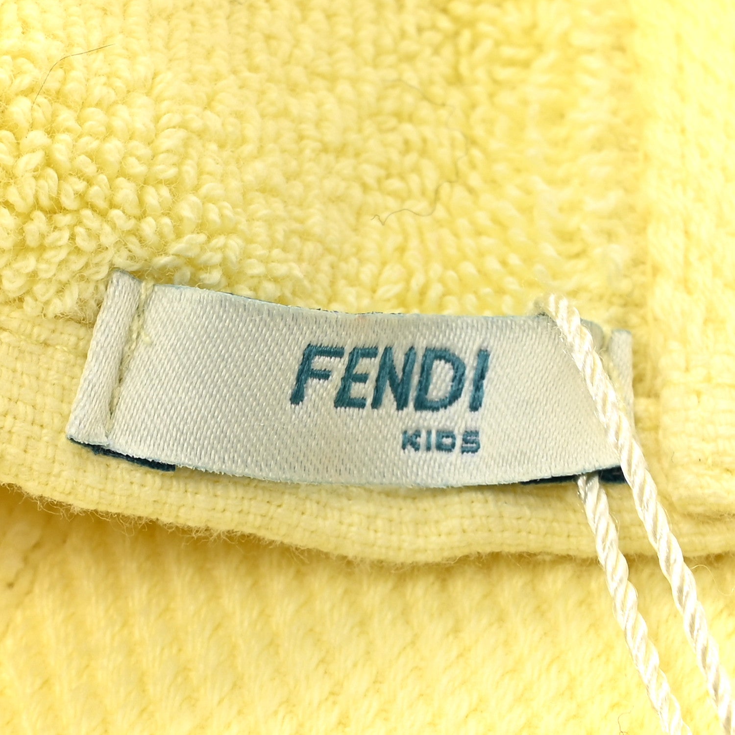 Fendi Terrycloth FF Embossed Kids Beach Towel Tote Bag Yellow 6 of 10