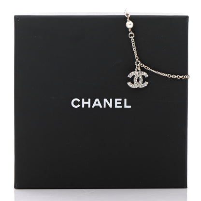 Chanel Pearl Crystal CC Bracelet Gold 4 of 4