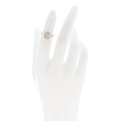 Pomellato 18K Rose Gold Diamond .30ctw Rectangular Sabbia Ring  44 3 2 of 8