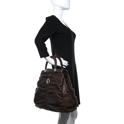 Christian Dior Lambskin Karenina Large Tote Brown 2 of 22