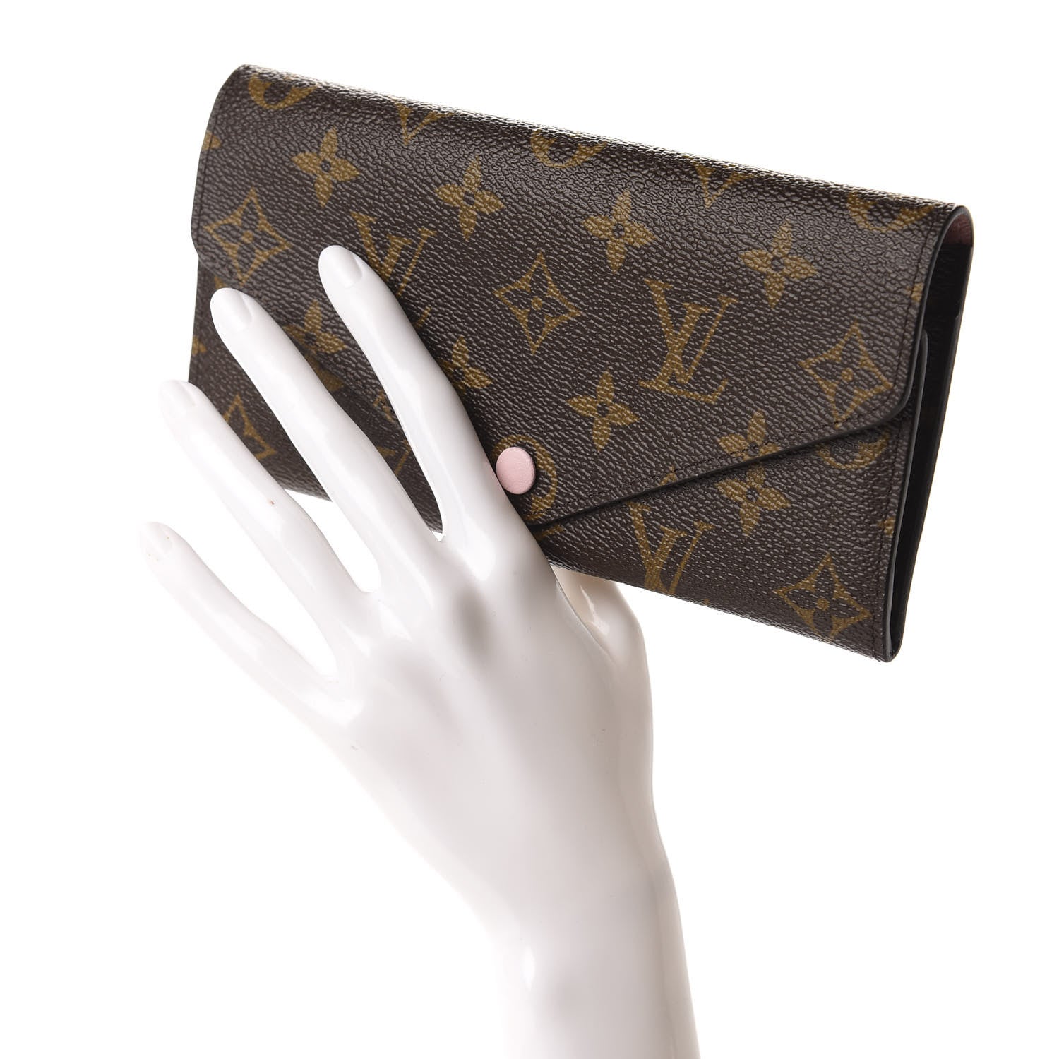 Louis Vuitton Monogram Josephine Wallet Rose Ballerine 2 of 7