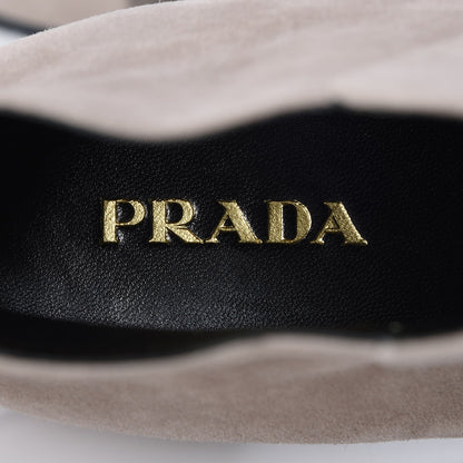 Prada Suede Ankle Boots 39.5 Grey 9 of 12