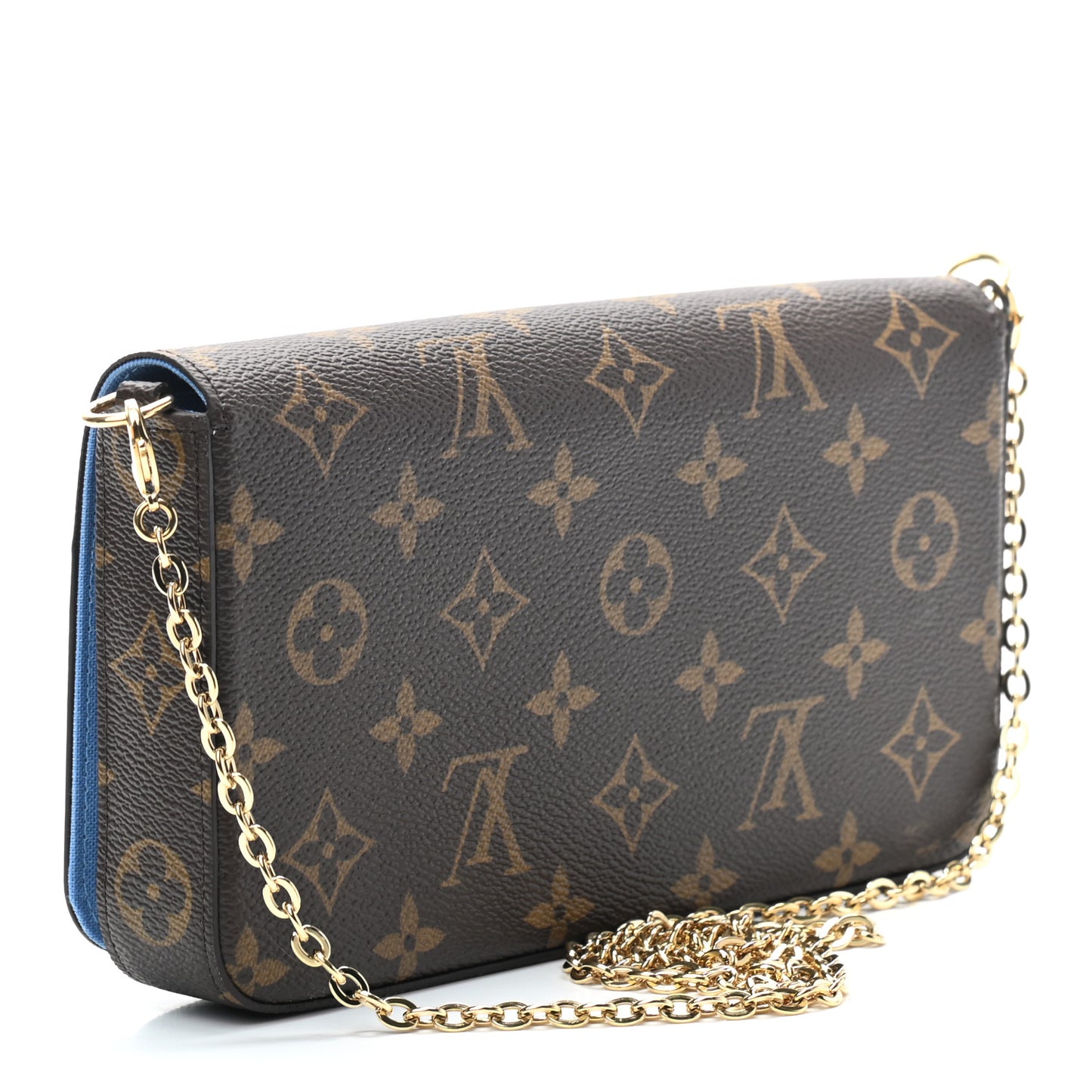 Monogram 2021 Christmas Animation China Wall Pochette Felicie Chain Wallet Myosotis Blue