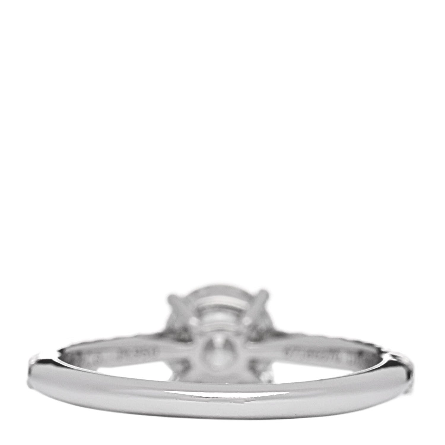 Tiffany Platinum Diamond .89ct Novo Round Engagement Ring 52 6 4 of 7