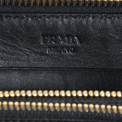 Prada Vernice Zip Around Wallet Black 7 of 12